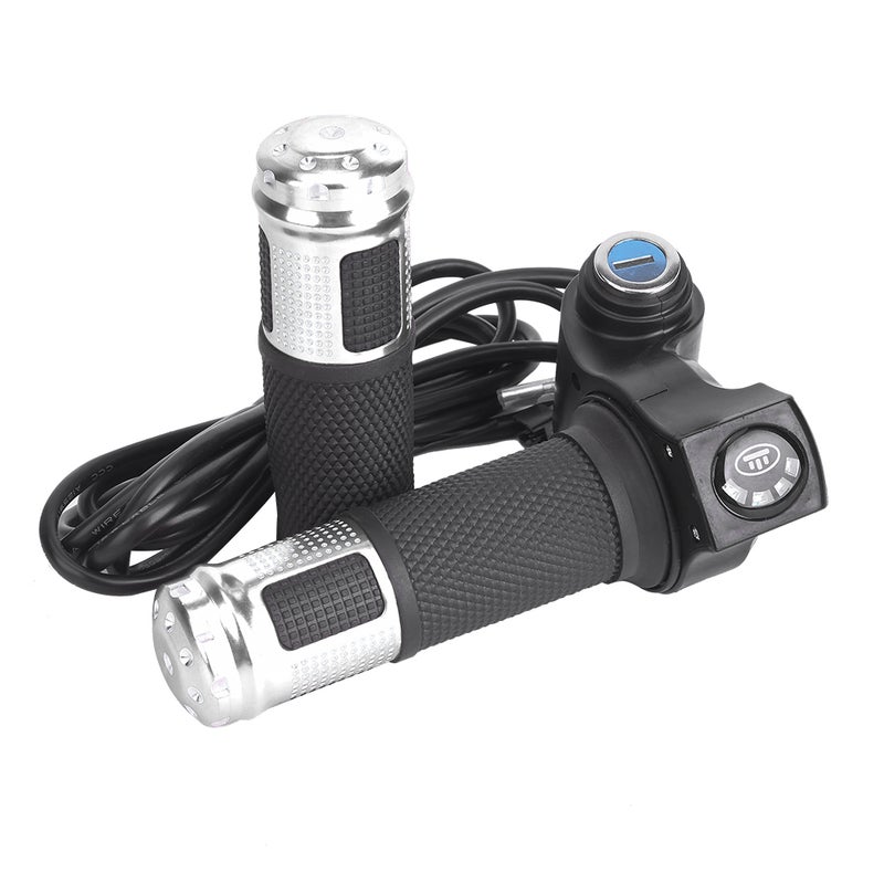 1 Pair Universal LED Voltage Display Twist Throttle for 12-99V Ebike Scootersilver - Image 3