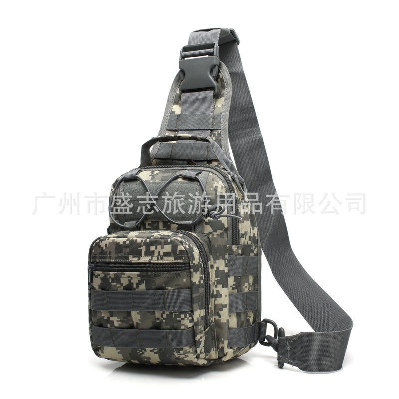 Outdoor Sports Chest Bag Camping Portable Oxford Cloth Messenger Bag Outdoor Tactical Off-Road Chest Bag Wholesale ACU