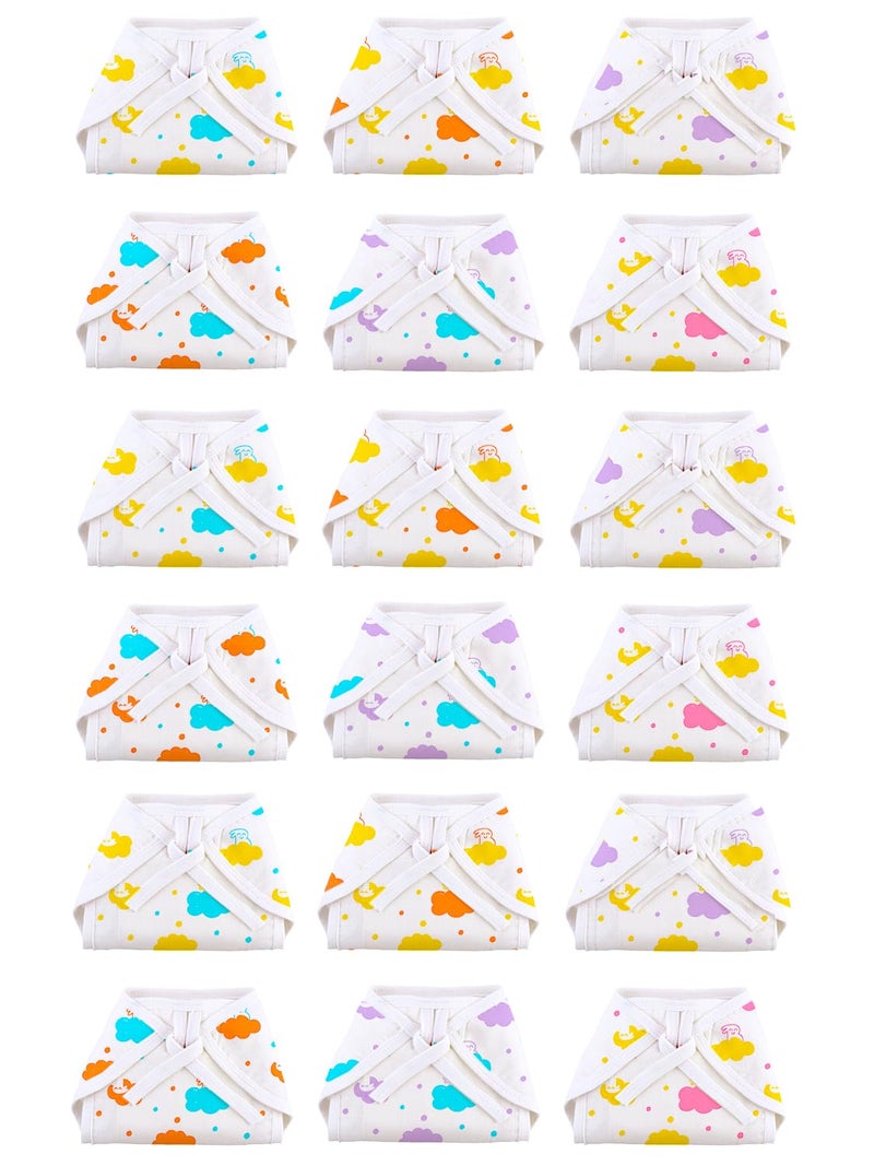 superbottoms Basic Langot | New born Baby Essential | 100% Pure Cotton Double Layered | Extra Soft & Breathable Nappy For Baby Girl And Baby Boy | Fits Medium To Large | Up To 5 Kg (0-9 Months) 18 Pcs - Image 1