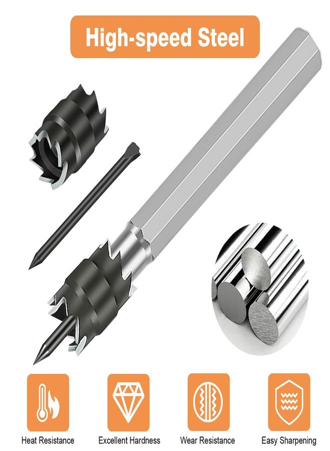 إيكيت مجموعة أدوات EEEKit مكونة من 13 قطعة: قاطع لحام نقطي دوار 3/8 بوصة، أداة إزالة اللحام النقطي HSS، رؤوس حفر لحام نقطي مزدوجة الجوانب للسيارات، رأس حفر لإزالة اللحام النقطي - Image 4