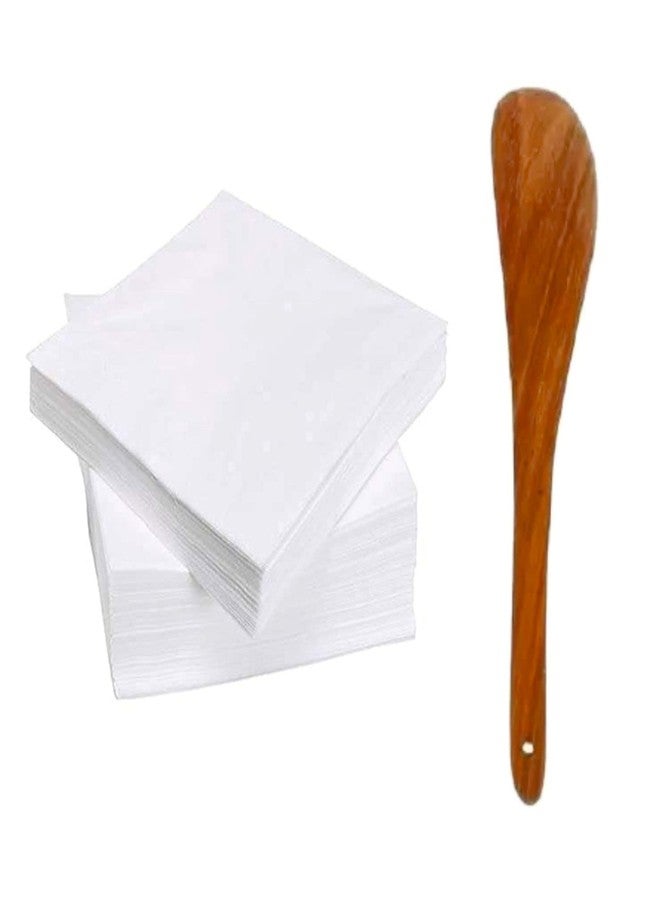 Vvaashi Butter Paper 125 Sheets with Free 1pc Sheesham Wood Rice Spoon/Non Sticky, Baking Paper for Baking of Cake & Cookies,Wrapping of Roti & Prantha Food Grade (Sheet Size:10 x10 Inch) (130) - Image 1
