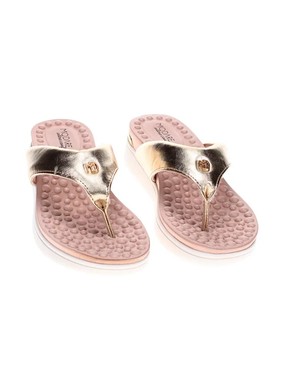 Modare  Modare Ladies Wedge Sandals Golden | Made In Brazil for Women | Best Price UAE