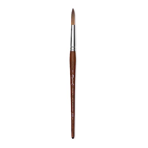 Raphael Precision 8504 Short Handle Brush, Round, 8, Natural - Image 1