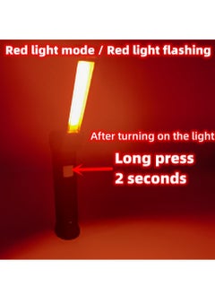 AROAQ Cob LED Flashlight, Multifunctional Folding Work Light, Portable Rechargeable Battery Powered Torch, Super Bright Inspection Lamp For Garage, Workshop, Camping, (W52, Long 2pcs )  - Image 4
