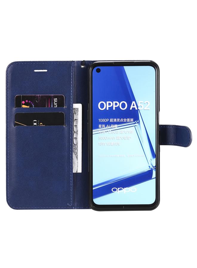 erorex Case For Oppo A52 / A72 / A92 Solid Color Horizontal Flip Protective Leather Case with Holder & Card Slots & Wallet & Photo Frame & Lanyard - Image 4