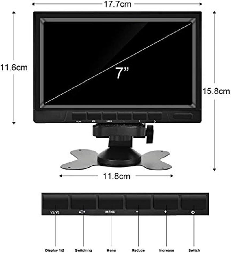 Yurefax HD 720P Brake Light Camera with Monitor - Image 2
