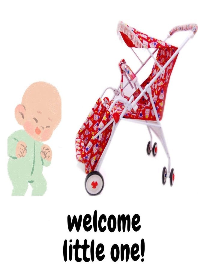 Ezaakart Stroller and pram (pram red) Easy Foldable for Baby Girls and Boys - Image 2