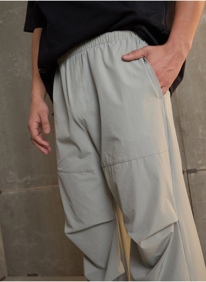 SASSAFRAS Pleated Knee Baggy Parachute Pants  - Image 4