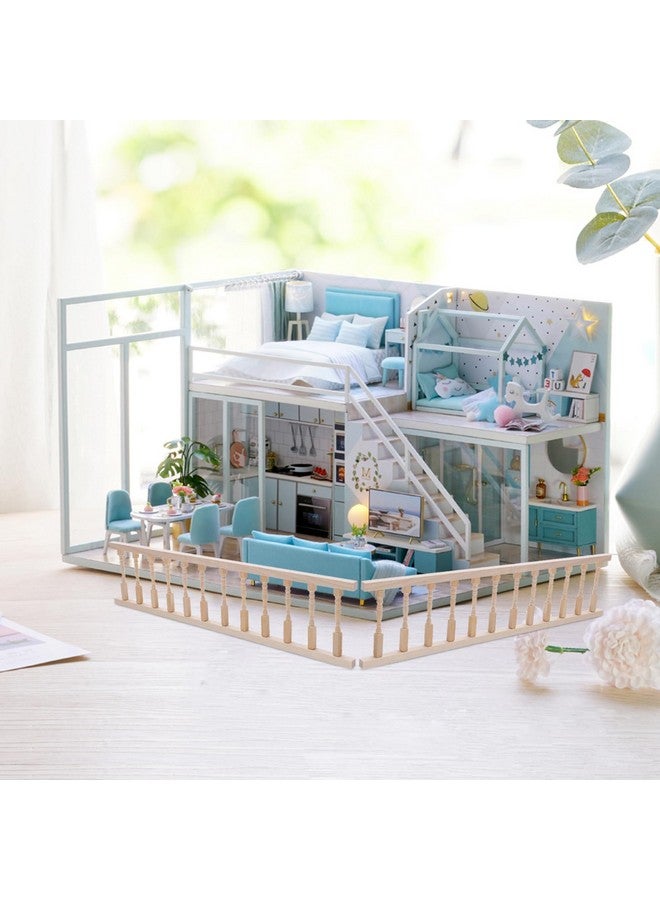 Veemoon 2pcs House Railing Furniture Props Decoration Fence Wooden Armrest Mini Decors/Doll Miniature for Role- Play Model: Handrails Small Dollhouse Fairy Handrail Models（11.99X2.95X0.28inch） - Image 5