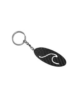 Real Carbon Fiber Sea Wave Designed Plain Keychain
