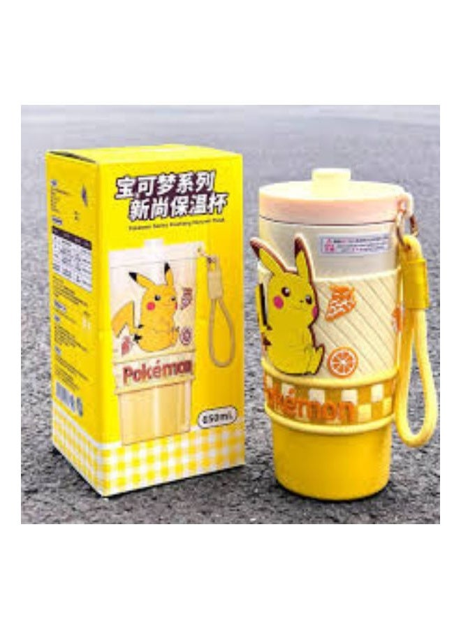 Pokemon Pokémon Pikachu Water Bottle & Tumbler 650ml with Carrying Strap – Leakproof Kids Drinking Bottle - Image 3