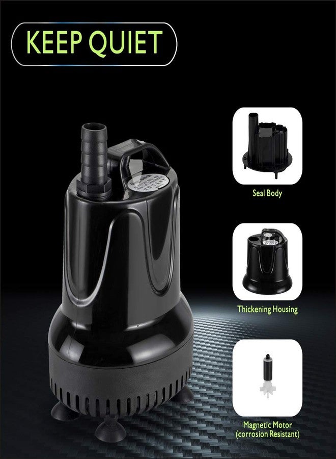 Hygger 660 GPH Submersible Aquarium Water Pump - Black Metal, Ideal for Fish Tank, Pond, Fountain & Hydroponic Systems - Image 4