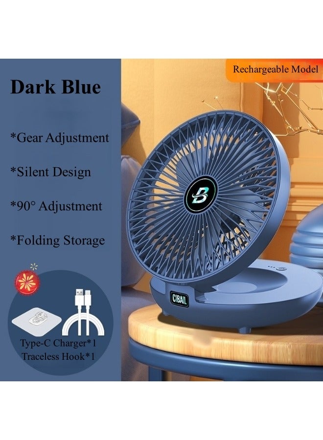 REOCLE Portable Fan USB Desk Fan Air Circulator Fan 1200mAh Rechargeable Fan 90° Rotate Personal Cooling Fan for Bedroom & Home & Office & Desktop & Travel - Image 2