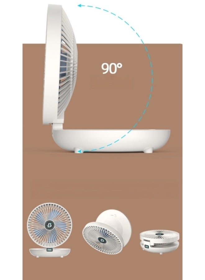 REOCLE Portable Fan USB Desk Fan Air Circulator Fan 1200mAh Rechargeable Fan 90° Rotate Personal Cooling Fan for Bedroom & Home & Office & Desktop & Travel - Image 5