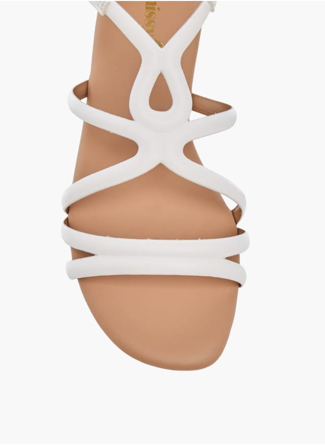Little Missy Girls Strappy Sandals With Hook And Loop Closure  - Image 3
