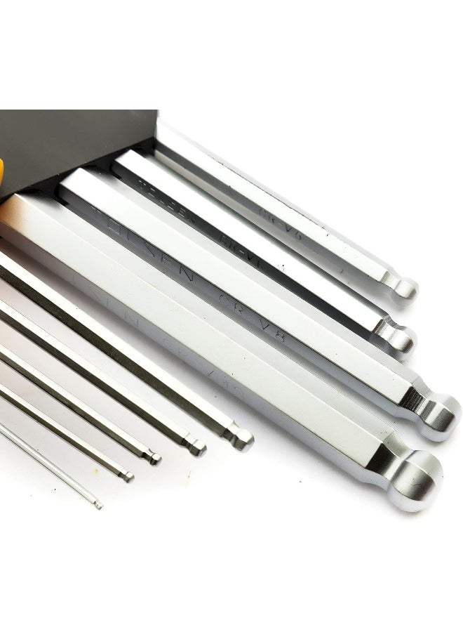 Tolsen - 9Pcs Extra-Long Arm Hex Key Set,20049 - Image 4