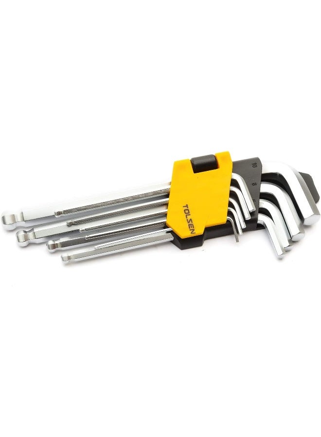Tolsen - 9Pcs Extra-Long Arm Hex Key Set,20049 - Image 2
