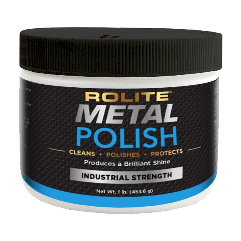 Rolite - RMP1# Metal Polish Paste - Industrial Strength Scratch Remover and Cleaner, Polishing Cream for Aluminum, Chrome, Stainless Steel and Other Metals, Non-Toxic Formula, 1 Pound, Pink, 1 Pack - Image 1