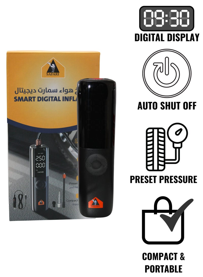 سفاري كمبروسر هواء سفاري ، شاشة رقمية ذكية ، سهل الحمل SD01 محمول - Image 3