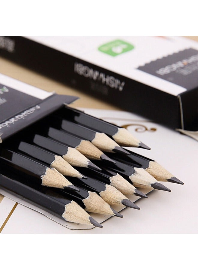 Generic 12 Hexagonal 2B Wooden Lead Pencils with Eraser - Students Writing, Sketch, and Drawing Wood Pencils, Ideal for School Supplies and Office Use  - Image 2