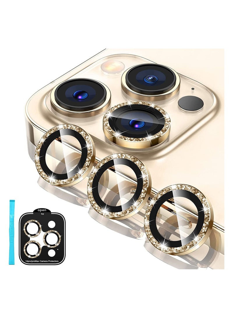 9H Tempered Glass Camera Cover Screen Protector Metal Individual Ring Protector for iPhone 14Pro 6.1 inch iPhone 14 ProMax 6.7 inch 2022 - Image 1