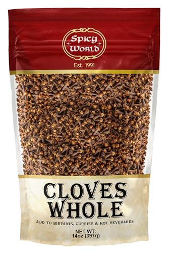 Spicy World Cloves Whole Bulk 14 Oz Bag  Pure NonGMO Premium Hand Picked Quality  Great for Foods Clove Tea Clove Pomander Balls  Potpourri  Aromatic  Richly Flavored Cloves Whole by Spicy World - Image 1