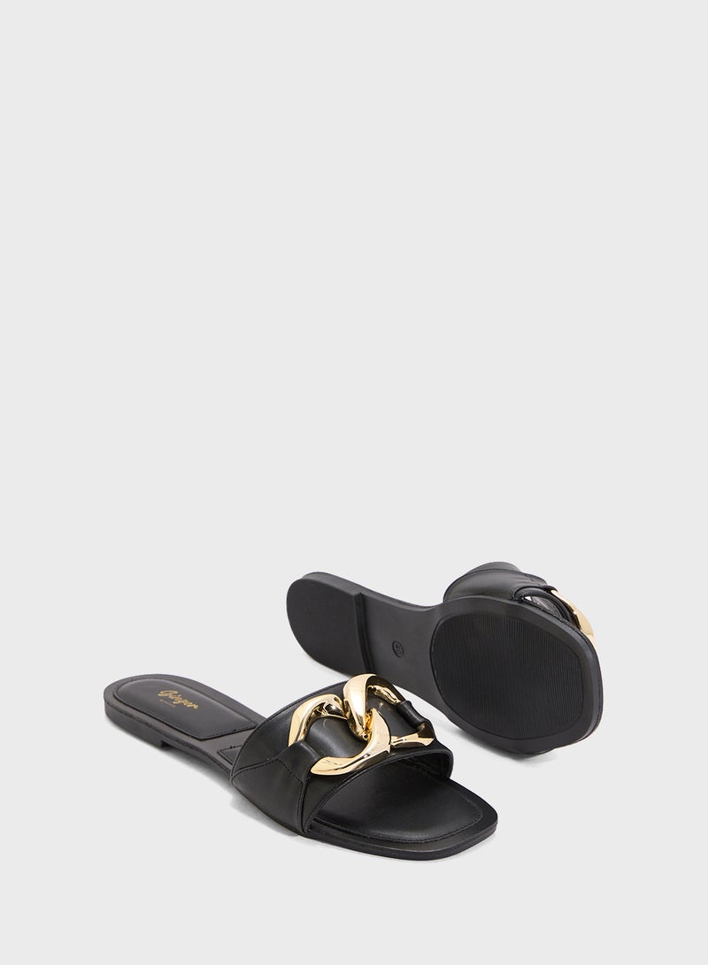 جينجر صندل نسائي مسطح - Image 3