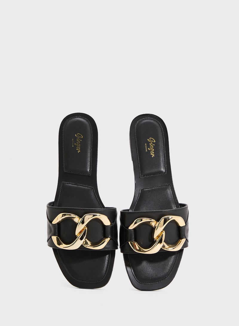 جينجر صندل نسائي مسطح - Image 4