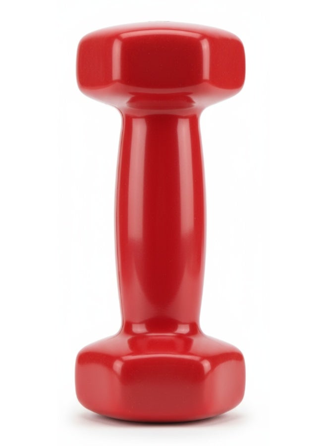 بريميم دمبل أحمر ١ كجم – بطبقة نيوبرين غير قابلة للانزلاق للياقة البدنية والتمارين الهوائية في المنزل - Image 1