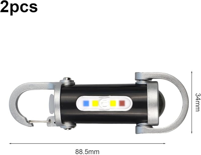8 قطع مصغرة سلسلة مفاتيح مصباح يدوي فائق السطوع مقاوم للماء LED USB نوع C قابلة لإعادة الشحن - Image 5