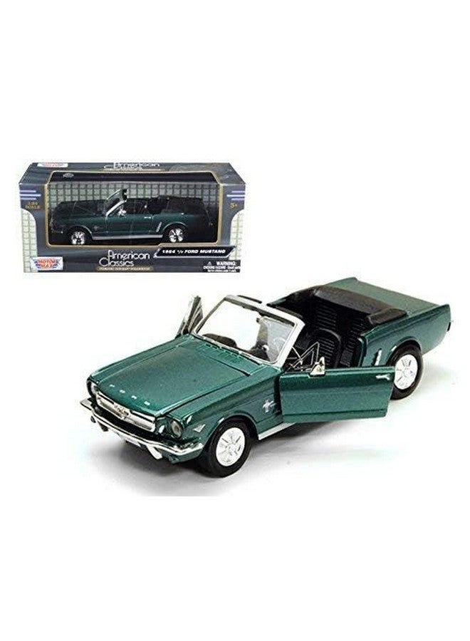 MOTORMAX 1964-1/2 فورد موستانج قابلة للتحويل خضراء رقم 1 الذكرى الخمسين 1/24 نموذج سيارة مصنوعة من المعدن بواسطة موتورماكس 73212grn