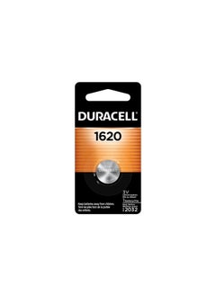 Duracell 1620 3V Lithium Battery, 1 Count Pack, Lithium Coin Battery for Medical and Fitness Devices, Watches, and more, CR Lithium 3 Volt Cell