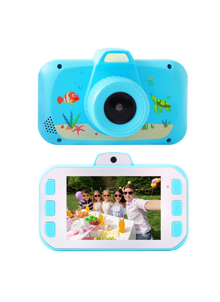 Generic K5 3.5-Inch Screen Kids Camera Children Educational Toy Girl Boy Birthday Christmas Gift with Carrying Rope - Blue - Image 1