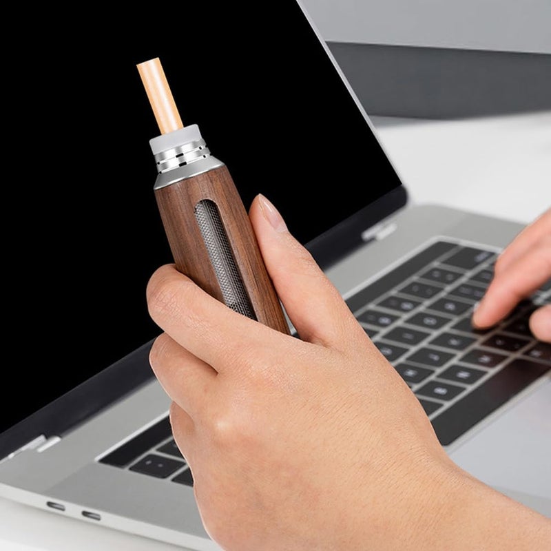 Mini Portable Ashtray Black Plum Blossom Design for Men Fathers - Image 5