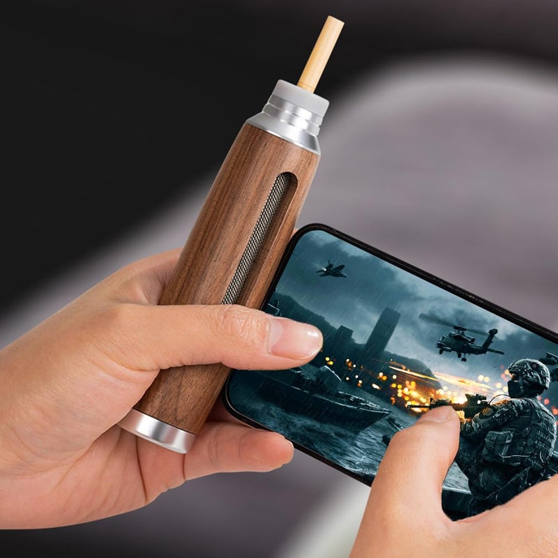Mini Portable Ashtray Black Plum Blossom Design for Men Fathers - Image 4