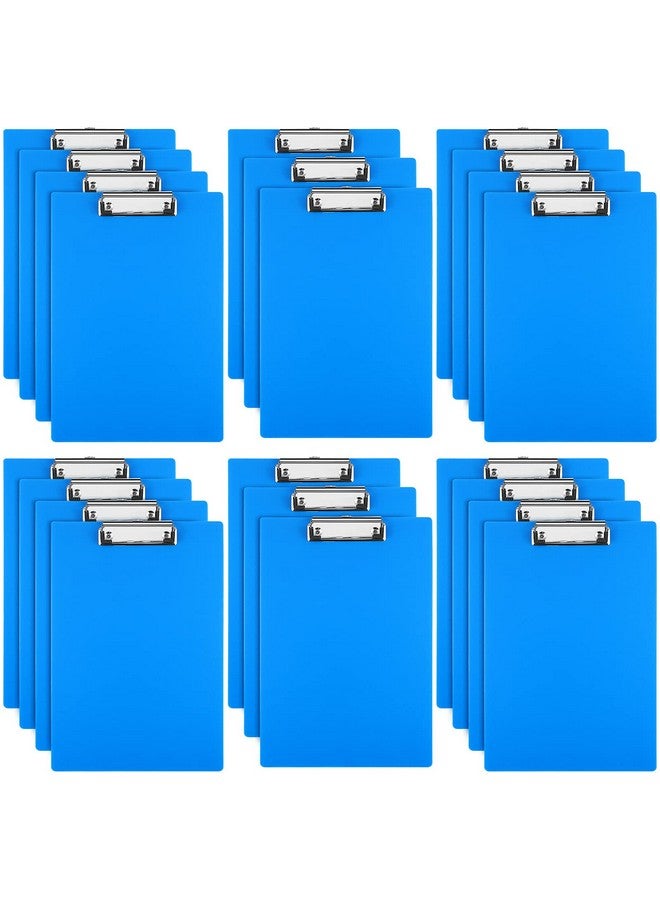 Chinco 22 Pieces Plastic Clipboards Multi Pack Clipboard Hanging Low Clip Clipboards Letter Size Clipboard Cute Portable Clip Board For Teacher Classroom Office Supplies (Blue Style) - Image 1