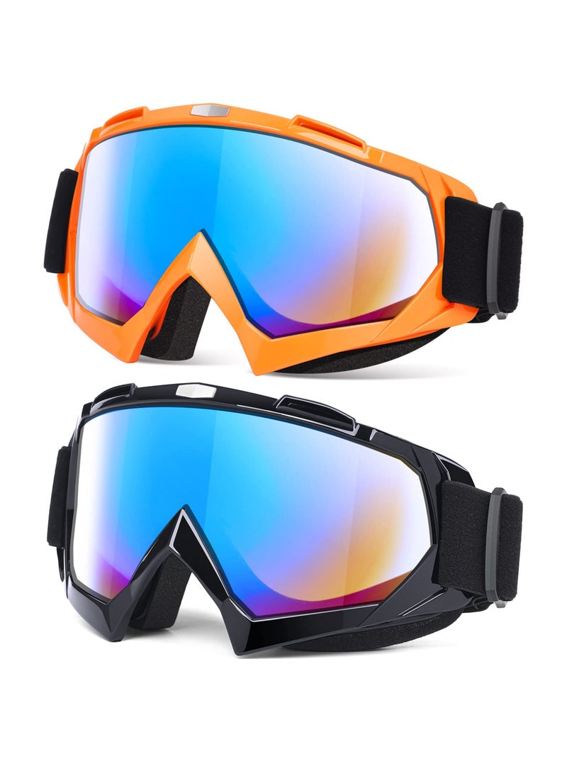 KASTWAVE Adult Dirt Bike Goggles, KASTWAVE 2-Pack ATV Motorcycle Goggles for Youth, Dirt Bike Goggles, Windproof ATV Goggles, Dust Proof Racing Goggles for Child, Youth, Teens, Men and Women - Image 1