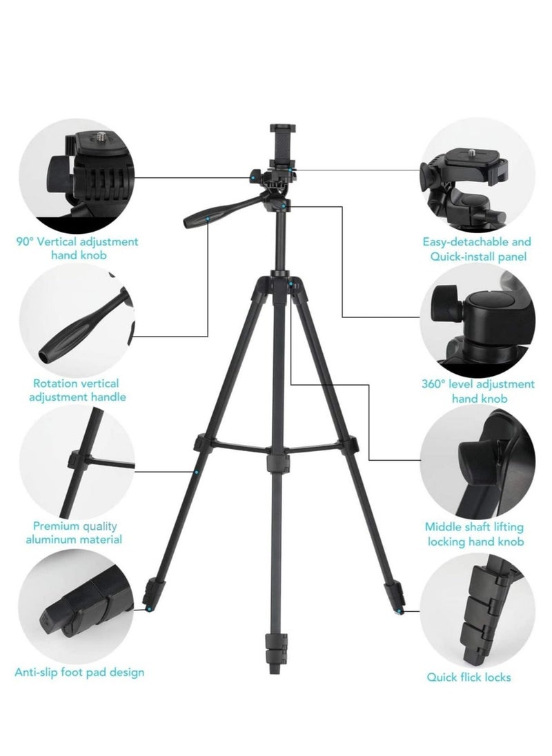 ELTRAZONE Flexible Tripod, Eocean 136cm Extendable Phone Tripod Stand with Carry Bag,Cell Phone Tripod with Wireless Remote,Universal Tripod for Video Selfie,iPhone Tripod Stand Travel Camera Tripod - Image 2