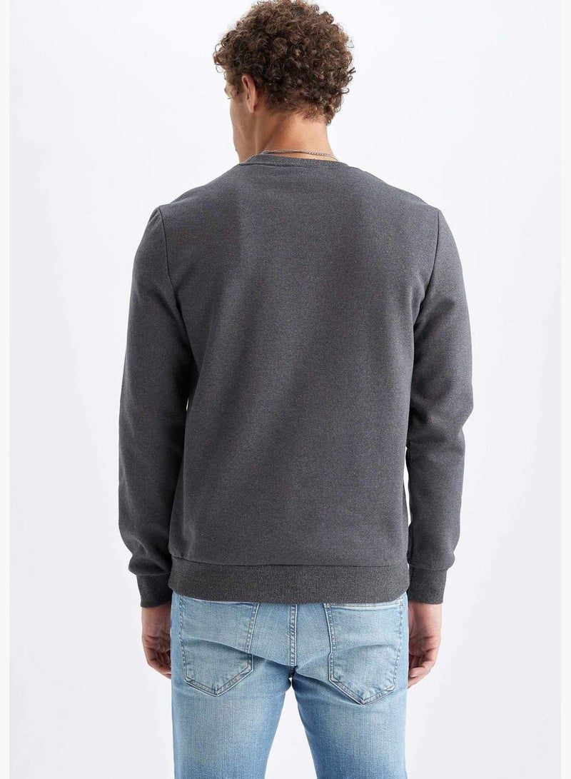 DeFacto Man Snoopy Licenced Slim Fit Crew Neck Long Sleeve Knitted Sweatshirt  - Image 5