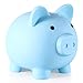 PJDRLLC Piggy Bank Unbreakable Plastic Money Bank Coin Bank for Girls and Boys Medium Size Piggy Banks Practical Gifts for Birthday Easter Christmas Blue - Image 3