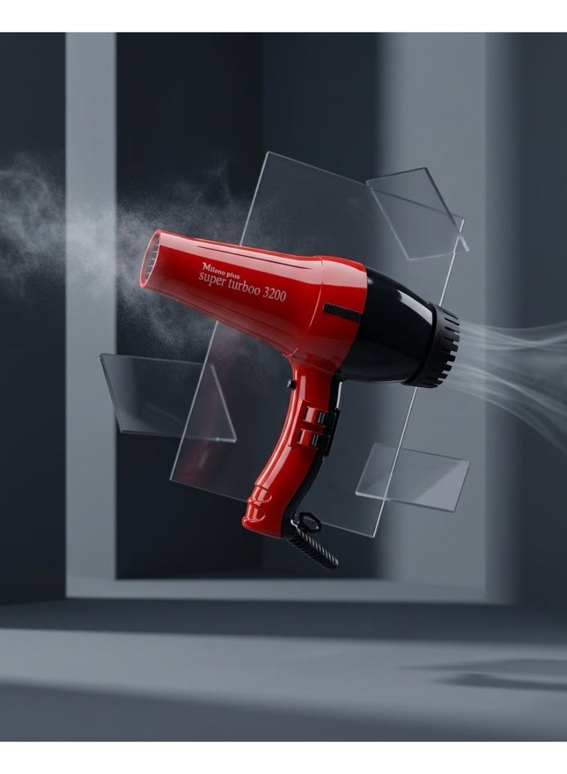 Milano Plus Hair Dryer Milano Plus Super Turbo Professional  1800W – High-Power Salon Blow Dryer with Hot & Cool Air Settings | Fast Drying | Lightweight | For Home & Professional Use - Image 3