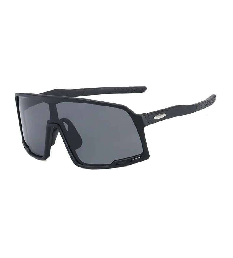 AUGEN By Visions India Sports Mirrored Wraparound Sunglasses for Cycling Cricket Riding Trekking Full Coverage UV 400 Protection Abstract Unisex Sunglass Large (C1, 155) - Image 1