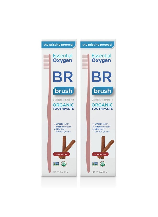 Essential Oxygen Br Organic Low Abrasion Toothpaste Cinnamint  - Image 1