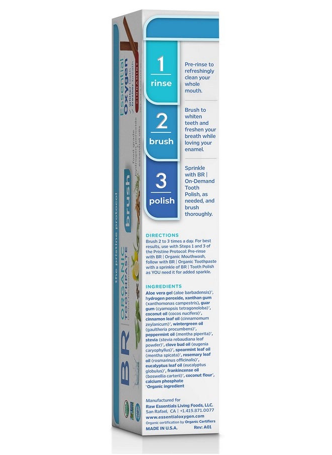 Essential Oxygen Br Organic Low Abrasion Toothpaste Cinnamint  - Image 3