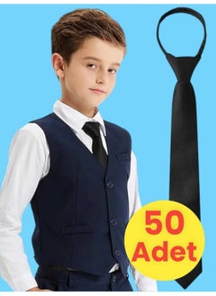 Mood Agenda Unisex 5 - 10 Years Old Children's Elastic Tie 50 Pieces 