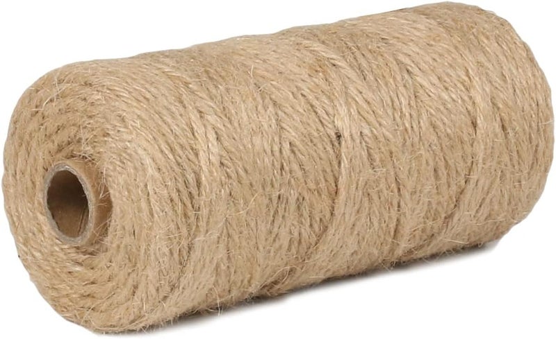 PH PERKHOMY PerkHomy Jute Twine String 3mm 328Ft Natural Thin Ribbon for Craft, Gardening, Wedding Decoration & Packing (328FT * 3mm) - Image 2