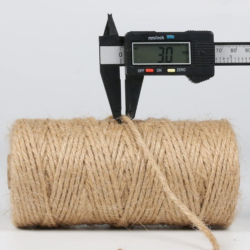 PH PERKHOMY PerkHomy Jute Twine String 3mm 328Ft Natural Thin Ribbon for Craft, Gardening, Wedding Decoration & Packing (328FT * 3mm) - Image 3
