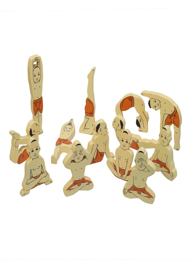 Knick Knack Wooden Animal Set, Educational Pre-School Toys | Encourages Creativity and Hand-Eye Coordination for Kids 3+ Year Old Boys, Girls (Yoga Set) - Image 2