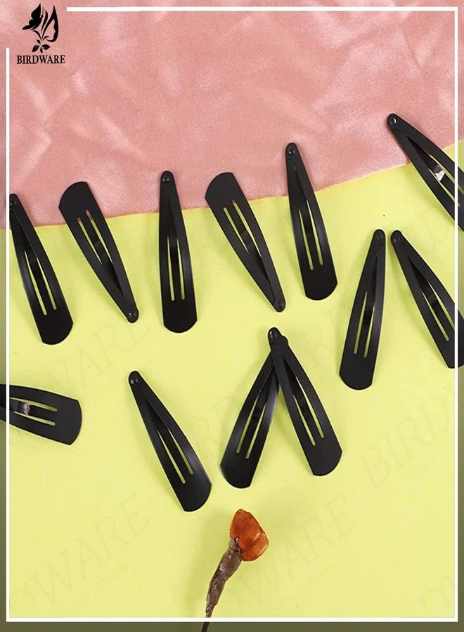 بيردوير مجموعة دبابيس الشعر BIRDWARE Premium Hair Accessories Tiktak باللون الأسود للفتيات والسيدات، عبوة من 12 قطعة (6 أزواج، 5 سم) - Image 4