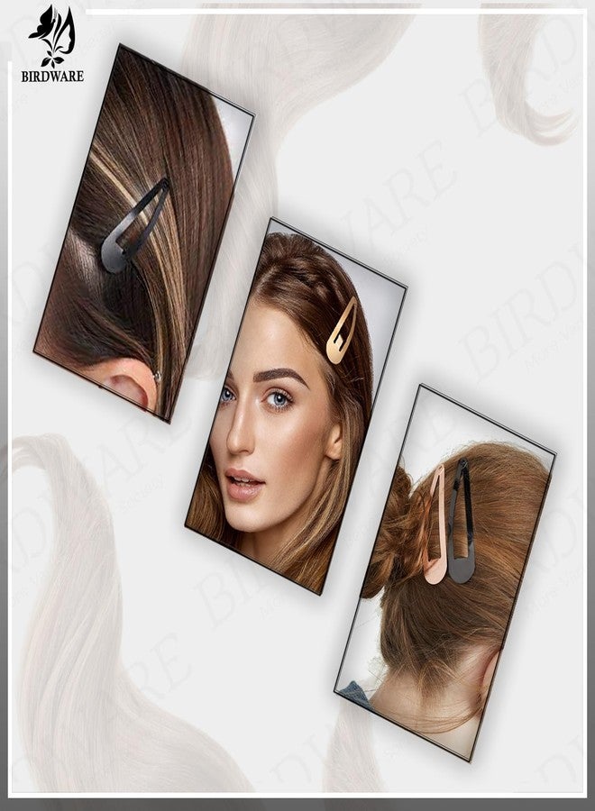 بيردوير مجموعة دبابيس الشعر BIRDWARE Premium Hair Accessories Tiktak باللون الأسود للفتيات والسيدات، عبوة من 12 قطعة (6 أزواج، 5 سم) - Image 3